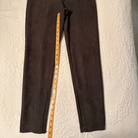 Zara Basic Cocoa Faux Suede AnkleZip Pants Medium - Picture 12 of 12